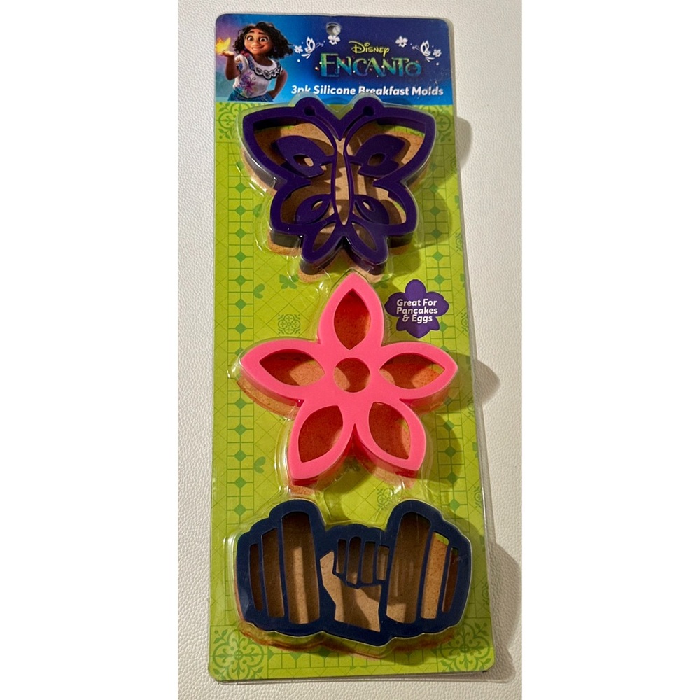Disney Encanto Silicone Breakfast Mold Set • Pancakes & Eggs • 3pc New